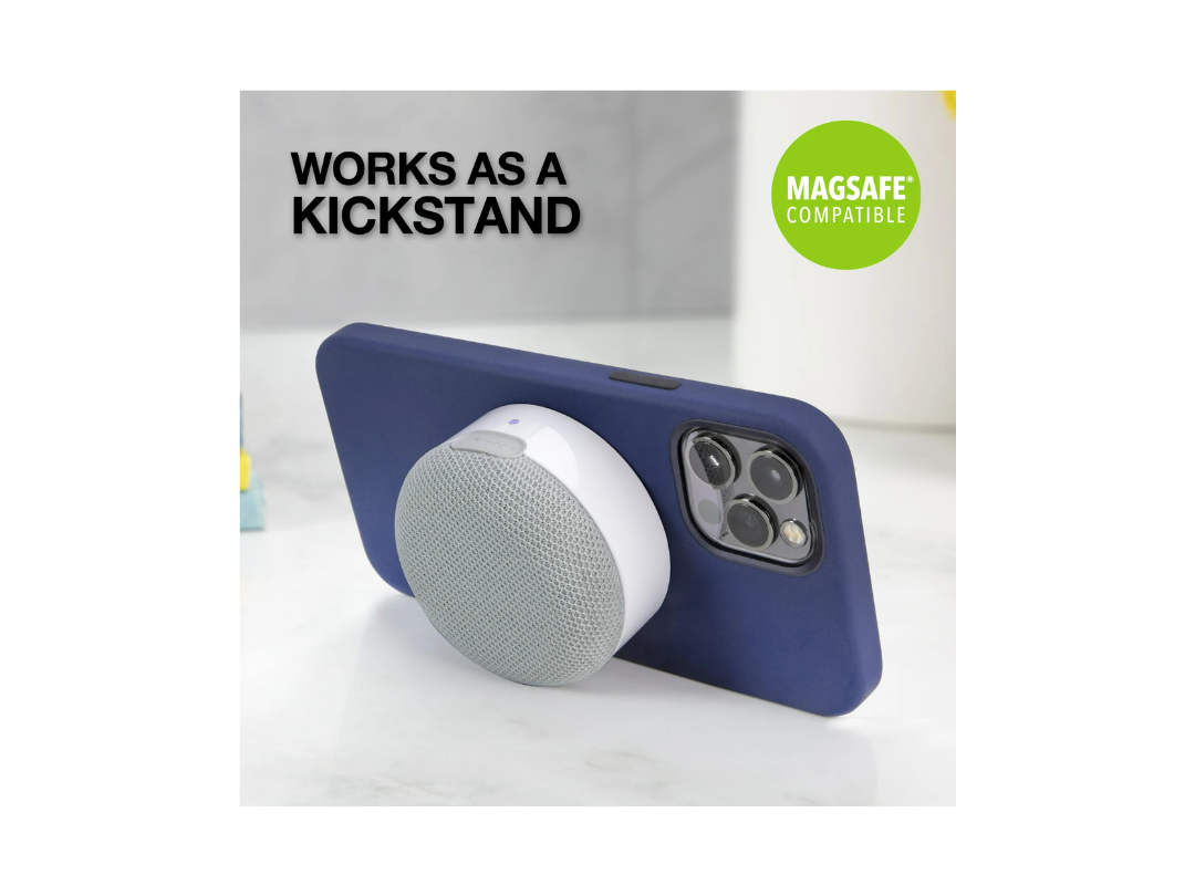SCOSCHE MagicMount BoomCan Bluetooth MagSafe Speaker - White SCOSCHE MagicMount BoomCan Bluetooth MagSafe Speaker - White